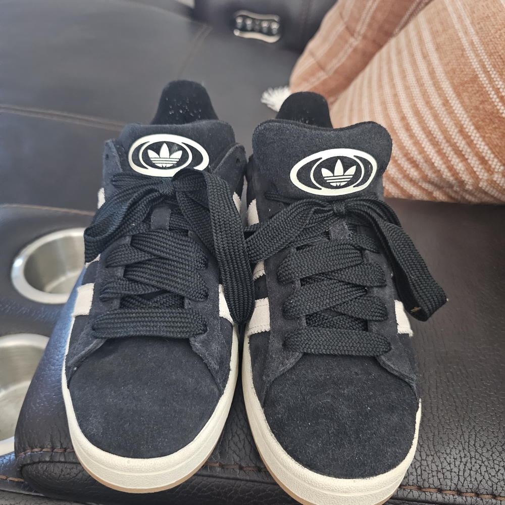 Adidas Classic Black and White Suede Sneakers